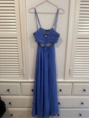 indah innocence maxi dress Indah Innocence Cutaway Maxi Dress in White
